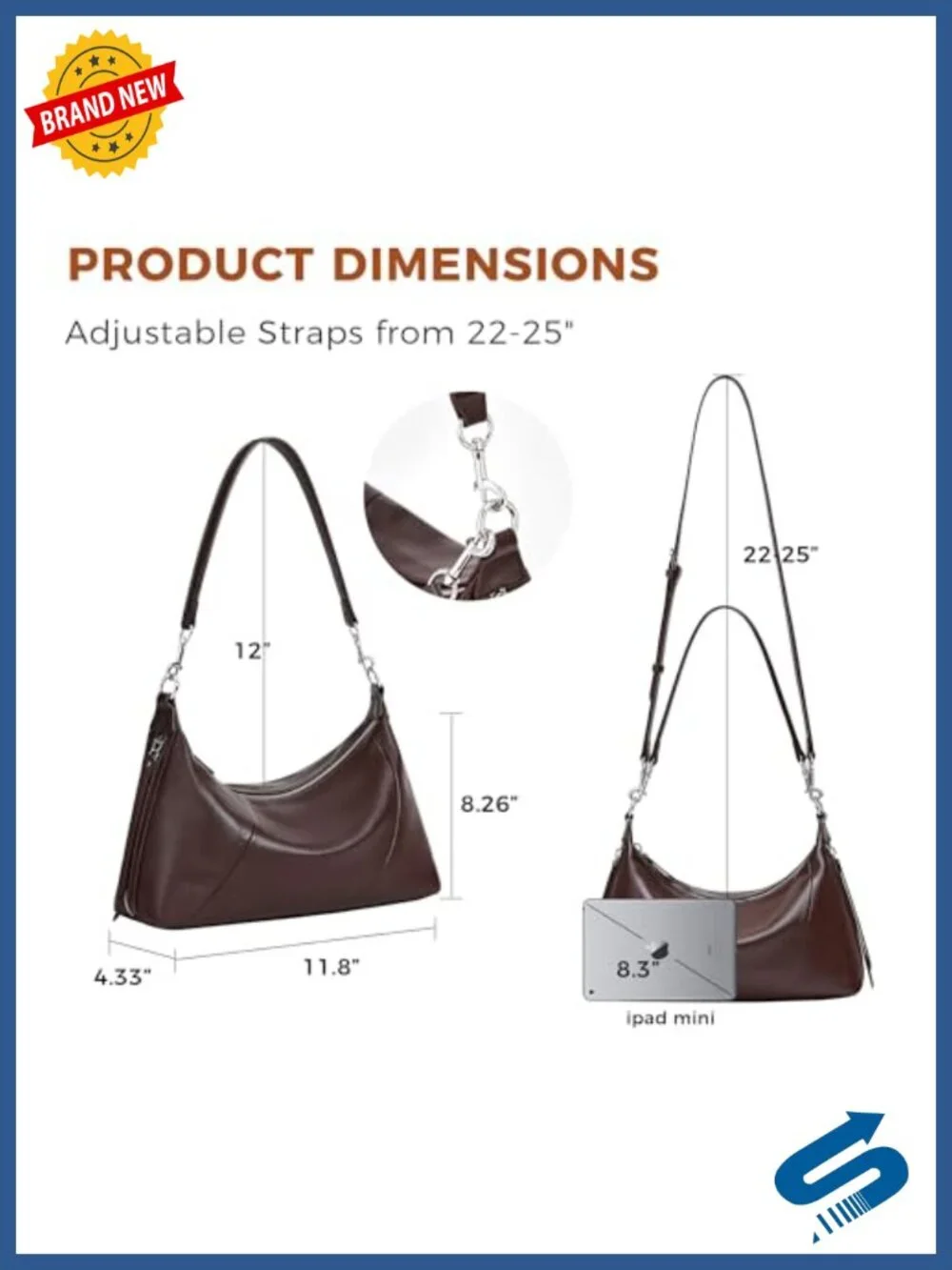 Genuine Leather Hobo Bag, Milled Pebble Leather Shoulder Bag, Crossbody Purse